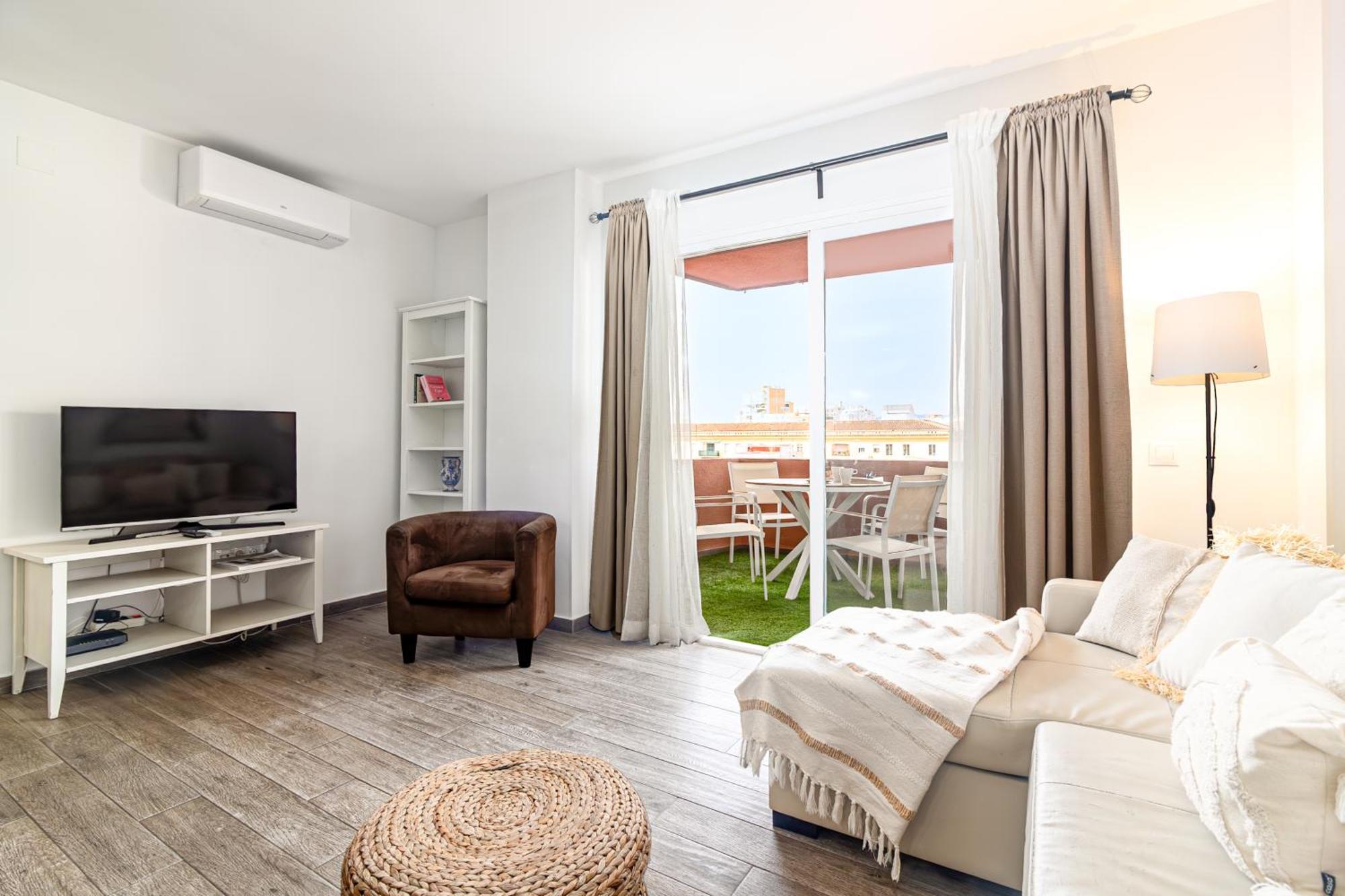 Malaga Center Flat Beach & Terrace Eksteriør bilde